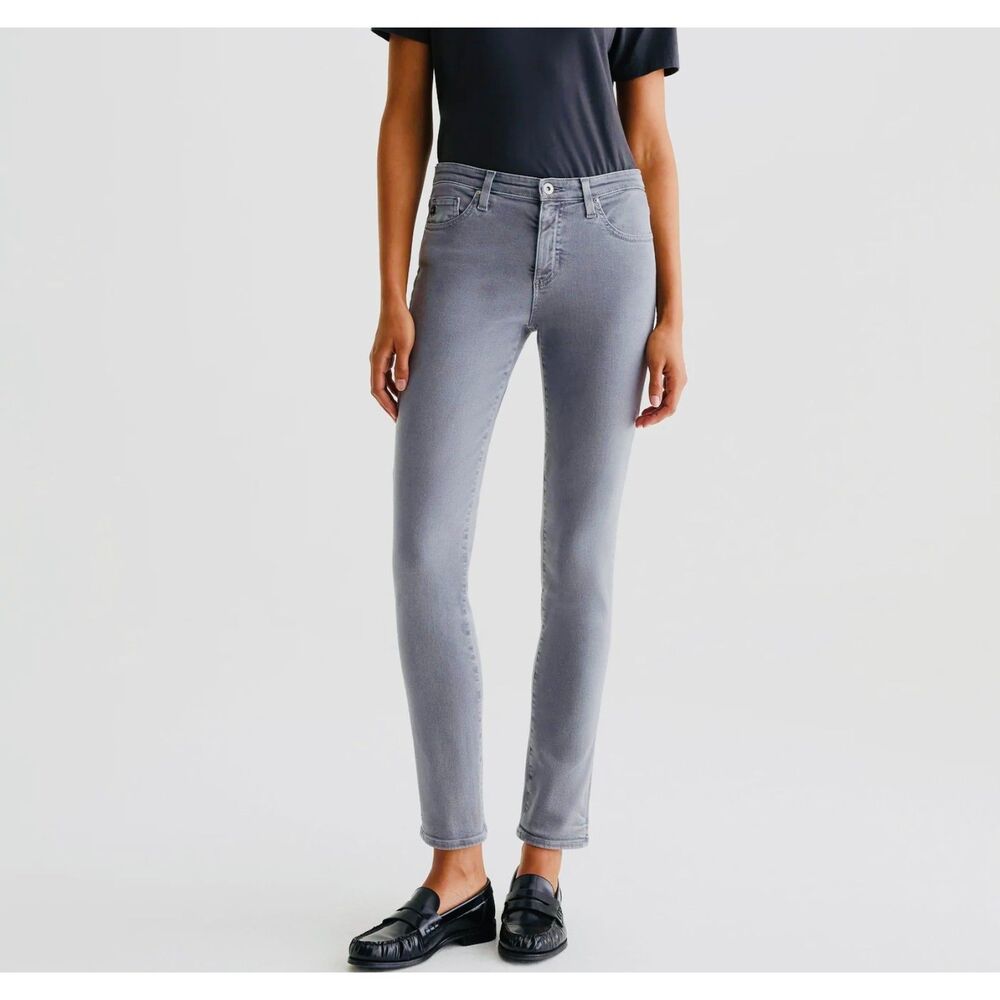 AG Adriano Goldschmied The Stilt Cigarette Pants 30R Cool Light Blue Straight - Picture 1 of 10
